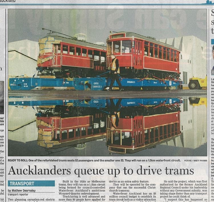 Train project freight services old NZ newspaper article